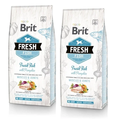 Brit Fresh Fish & Pumpkin Adult Large Muscles & Joints 2x12kg