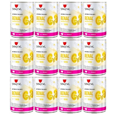 Disguial Nassfutter für Hunde, tierärztlich, Nierengeschmack, Schweinefleisch (ausgewachsen), 12x400 g