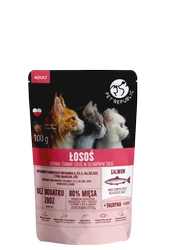 PetRepublic fein gehackte Stücke in einer delikaten Sauce Lachs 100g für Katzen