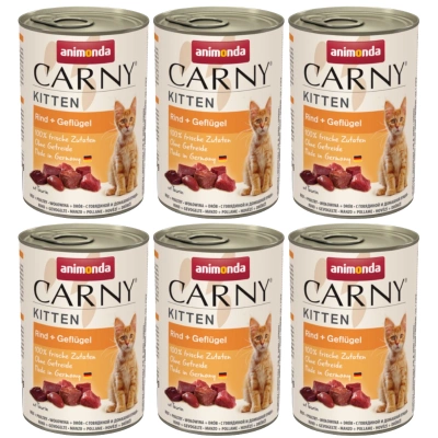 Animonda Cat Carny Kitten Beef and Poultry 6x400g