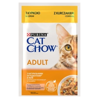 Purina Cat Chow Adult Huhn und Zucchini 85g