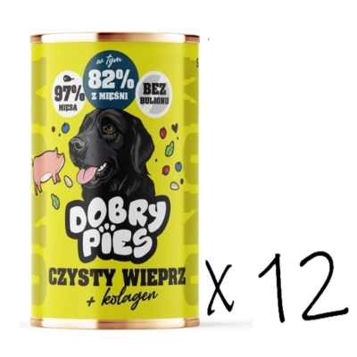 Dobry Pies Mono Schweinefleisch mit Kollagen 12x400g