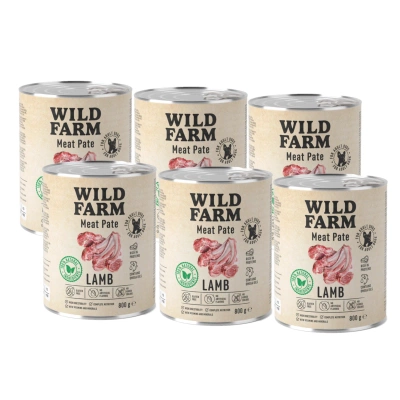 WILD FARM Pastete Lamm 6x800g glutenfreies Hundefutter