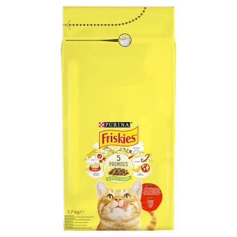 PURINA Friskies Katzenfutter mit Rind- und Hühnermix mit Gemüse 1,7kg