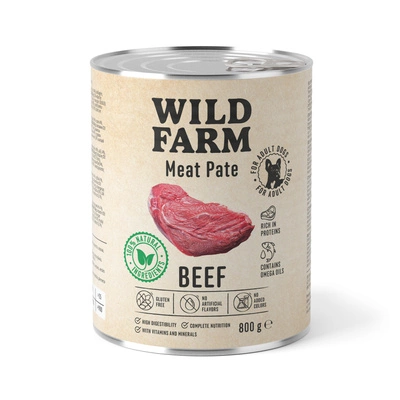 WILD FARM Pastete Rind 800g glutenfreies Hundefutter