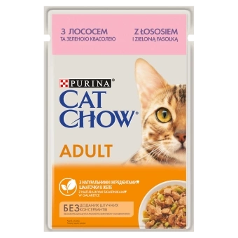Purina Cat Chow Adult Lachs und grüne Bohnen 85g