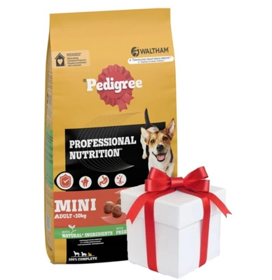 PEDIGREE Trockenfutter für kleine Hunderassen mit Rindfleisch und Gemüse 12 kg + Überraschung für den Hund GRATIS!