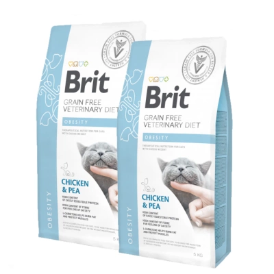 Brit Grain Free Veterinary Diet Cat Obesity Chicken & Peas 2x5kg