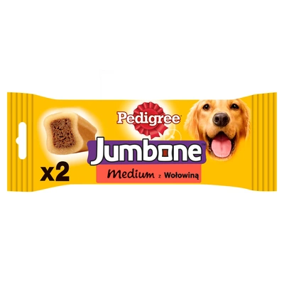 Pedigree Jumbone Snack für ausgewachsene mittelgroße Hunde mit Rindfleisch 180g