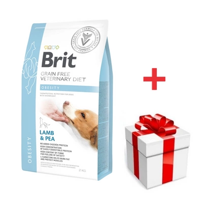 Brit Grain Free Veterinary Diet Dog Obesity Lamm und Erbse 2kg + eine Überraschung für Ihren Hund GRATIS!