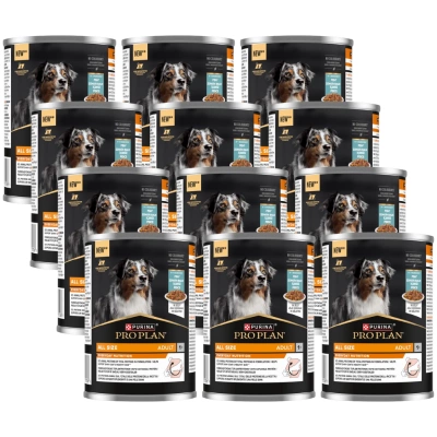 PRO PLAN Everyday Nutrition Adult Hundefutter, reich an Fisch in Gelee, 12x400 g