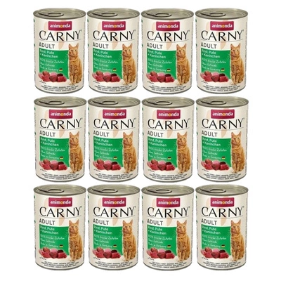 Animonda Cat Carny Adult Rindfleisch, Pute & Kaninchen 12x400g