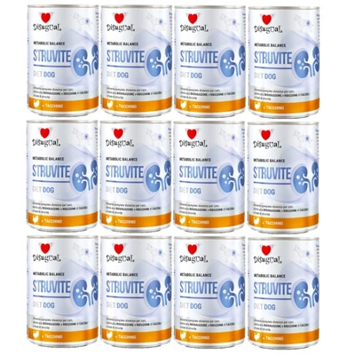 Disgual Veterinary Nassfutter für Hunde STRUVITE Truthahn (ausgewachsen) 12x400g