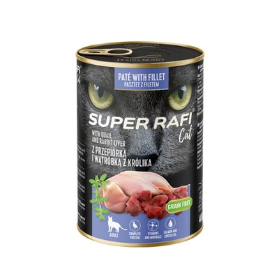 DOLINA NOTECI Super Rafi Katzenfleisch P&F mit Wachtel- und Kaninchenleber 400g