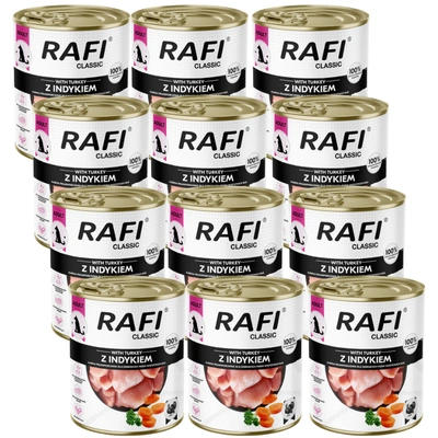 DOLINA NOTECI Rafi Classic Nassfutter für Hunde mit Truthahn 12x800 g