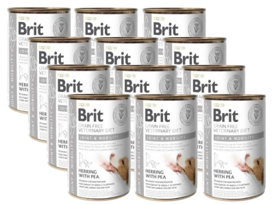 Brit Green Free Veterinary Diet Dog Joint & Mobility Hering mit Erbsen 12x400g