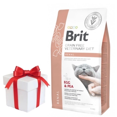 Brit Grain Free Veterinary Diet Cat Renal Egg & Pea 5kg + Überraschung für die Katze GRATIS!