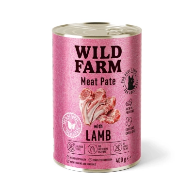 WILD FARM Pate Lamm 400g - glutenfreies Katzenfutter