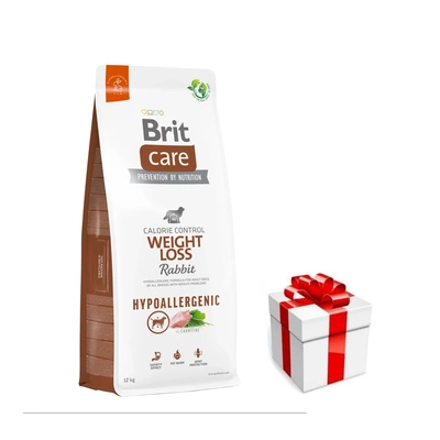 BRIT CARE Dog Hypoallergenic  Weight Loss Rabbit 12kg + Überraschung für den Hund
