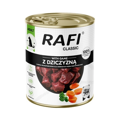 DOLINA NOTECI Rafi Classic Nassfutter für Hunde mit Wild 800g