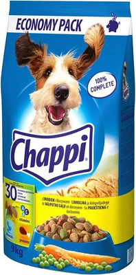 CHAPPI 9 kg – Trockenfutter für Hunde mit Geflügel und Gemüse