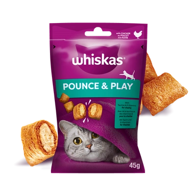WHISKAS Energy and Vitality 45g – Leckerbissen für Katzen, mit Huhn