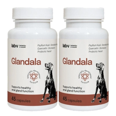 Lab-v Glandala – Unterstützung der ordnungsgemäßen Funktion der Perianaldrüsen und des Verdauungstrakts bei Hunden, 2x45 Kapseln