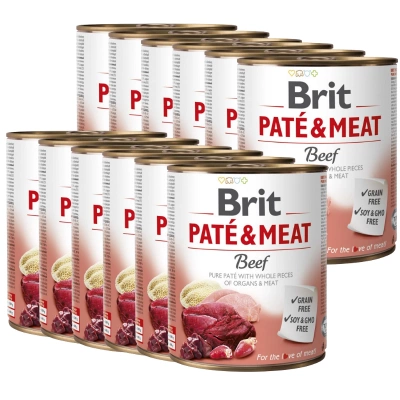 Brit Pate & Meat mit Rindfleisch 12x800g