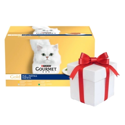 Purina Gourmet Gold Katzenfutter-Mousse 48 x 85 g + Überraschung für die Katze GRATIS!