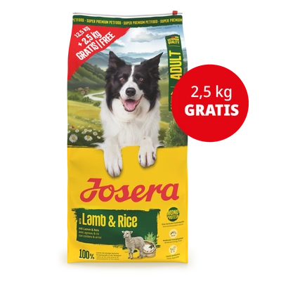 JOSERA Lammfleisch mit Reis für ausgewachsene Tiere 12,5 + 2,5 kg