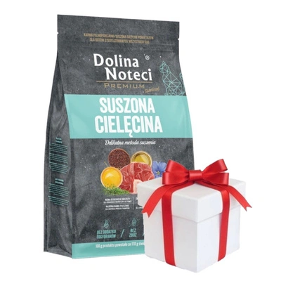 Dolina Noteci Premium Trockenfutter für sterilisierte Katzen aller Rassen Kalbfleisch 2 kg + Überraschung für die Katze GRATIS!