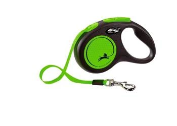 Flexi Leash New Classic S Tape 5m bis zu 15kg Grün Neon