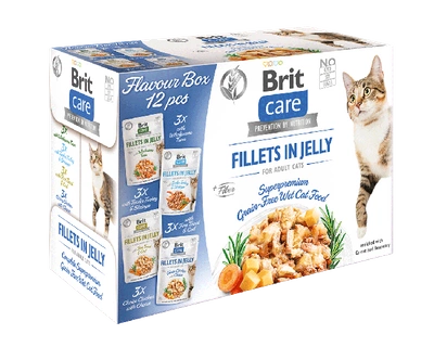 BRIT CARE Katzenfilets in Gelee-Mischung, 12 x 85 g