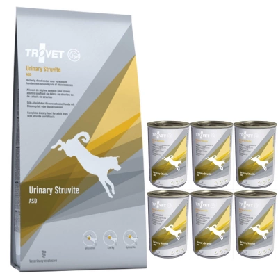 TROVET ASD Urinary Struvite für Hunde 12,5kg  + ASD Urinary Struvite 6x400g