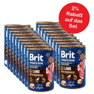 Brit Premium By Nature Lamb With Buckwheat 18x400g