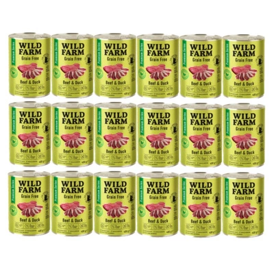 WILD FARM Premium Grain Free Rind und Ente 18x400g - getreidefreies Katzenfutter