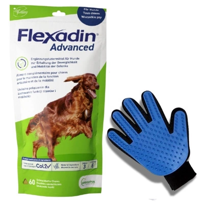 Vetoquinol Flexadin Advanced 60Stück + Gratis Kämmhandschuh!