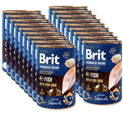 Brit Premium By Nature Fish With Fish Skin 18x400g