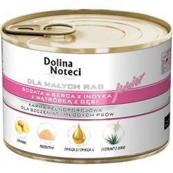 Dolina Noteci Premium Für kleine Hunde Junior Reich an Putenherzen mit Gänseleber 185g