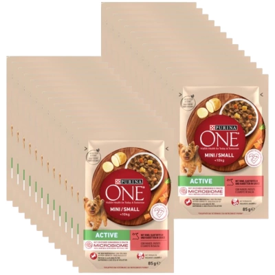 Purina One Mini/Small Active Hundefutter 26x85 g