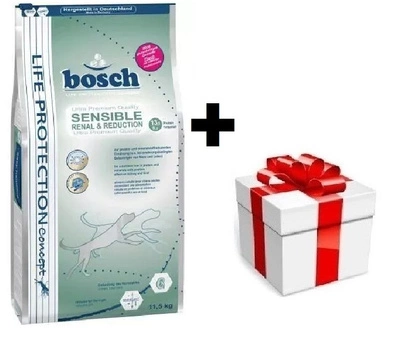 BOSCH Sensible Renal & Reduction - Trockenfutter für ausgewachsene Hunde 11,5kg + Überraschung für den Hund