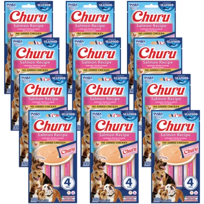 INABA Dog Churu (Fischbasis) Lachs 12x(4x14g)