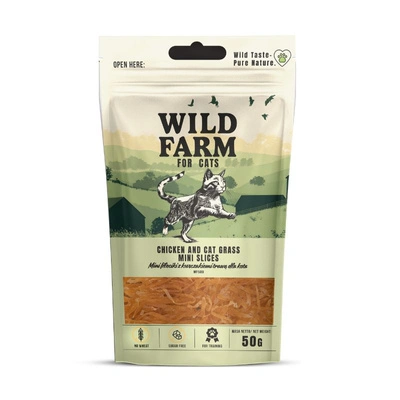 WILD FARM Hähnchenfilets mit Gras für Katzen 50 g Leckerbissen für Katzen