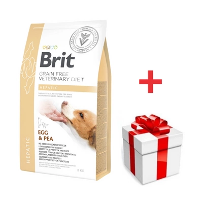Brit Grain Free Veterinary Diet Dog Hepatic Egg and Pea 2kg + eine Überraschung für Ihren Hund GRATIS!