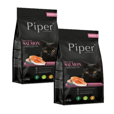 DOLINA NOTECI Piper Animals mit Lachs für sterilisierte Katzen 2x3kg