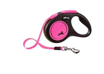 Flexi Leash Classic M Strap 5m bis zu 25kg Neon Pink