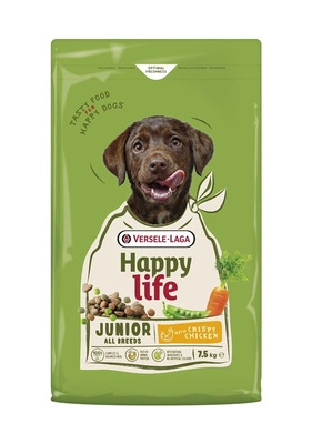 VERSELE-LAGA Happy Life Junior Chicken 7,5kg - Futter für Welpen und Junghunde mit Geflügel