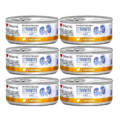 Disgual Veterinary Nassfutter für Katzen STRUVITE Truthahn (ausgewachsen) 6x85 g