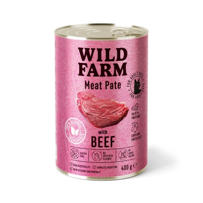 WILD FARM Pate Beef 400g - glutenfreies Katzenfutter