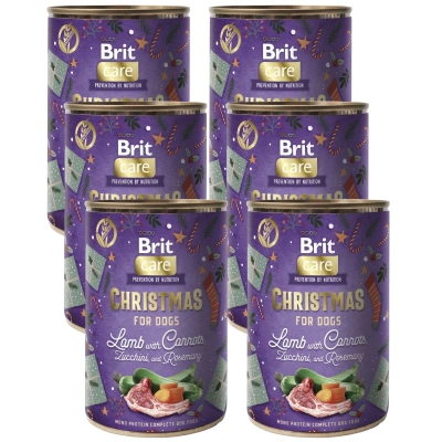 BRIT MONO PROTEIN Weihnachtslamm mit Karotten - Lamm und Karotten 6x400 g